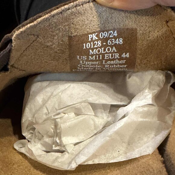 OluKai Moloa Men’s Nubuck Slip-on Loafers Shoes $140 in Dk Wood Dk Java - Picture 15 of 16